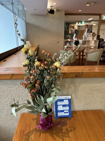 店内に飾られたドライフラワー